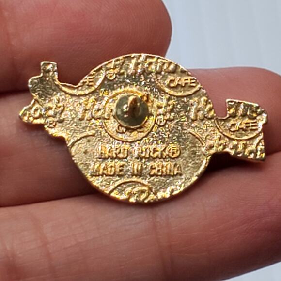Hard Rock Records Gold Vinyl Record Disc Logo HR Pin - Picture 3 of 4